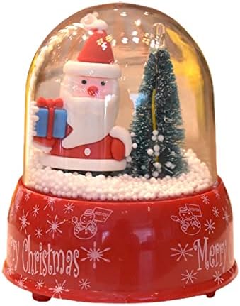 A karácsonyi Haza Dekoratív, Karácsonyi Hógömb Aranyos Mikulás, Hóember, karácsonyfa Ál kristálygömb Dekoratív Műanyag Kézműves Színes LED-Fel