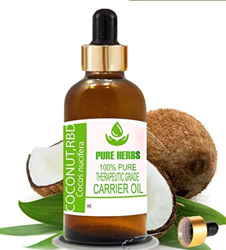 Tiszta Gyógynövények, Kókusz,PIROS (Cocos nucifera) Pure & Natural Therapeautic Minőségű Hordozó Olaj Cseppentő 30ml