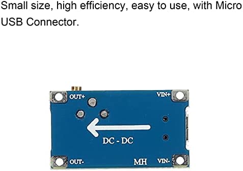 MECCANIXITY DC-DC Boost Konverter Állítható Feszültség-Szabályozó Modul Bemeneti Feszültség 2-24V Kimenet 5-28V, Micro USB-Csatlakozó,