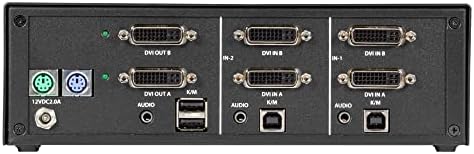 Fekete Doboz NIAP 3.0 Biztonságos 2-Port Dual-Head DVI-i KVM Switch 2 Számítógép(s) - 1 Helyi Felhasználó(k) - 384