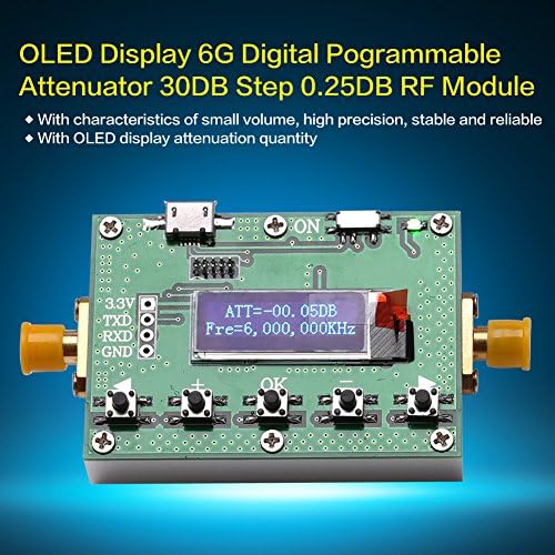 OLED Kijelző 6G Digitális Pogrammable Csillapító 30DB Lépés 0.25 DB RF Modul