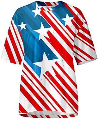 MIASHUI Nagy, Magas Grafikus póló Férfi Férfi USA Zászló Amerikai Hazafias Póló Rövid Ujjú Nagy, Magas Férfi ruházat
