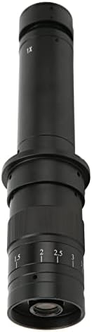 Mikroszkóp Objektív, 300X Zoom Állítható Nagyítás C-Mount Objektív Alumínium Ötvözet Mikroszkóp-Adapter Rustproof ütésálló