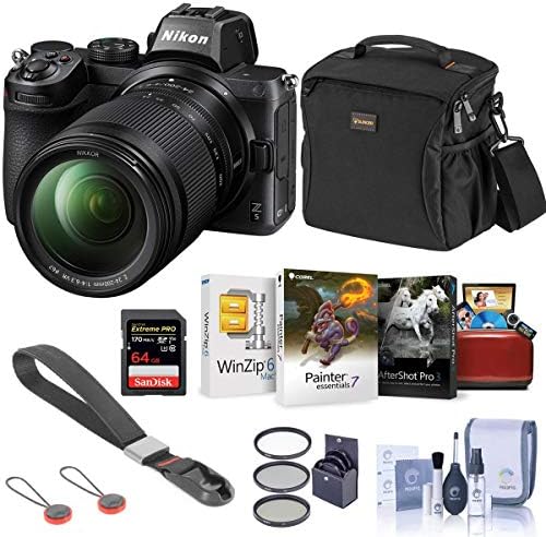 Nikon Z5 Full Frame tükör nélküli Fényképezőgép 24-200mm VR Zoom Objektív Csomag 64 gb-os SD Kártya, Táska, Corel Mac Szoftver
