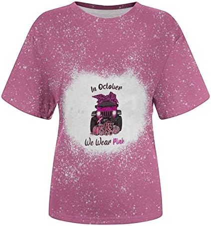 Amikadom Fekete Grafikus póló Női Rövid Ujjú Nyaralás a Halloween Nyakkendő Festék Mellrák Tudatosság Blúzok Tshirts Tini Lány XL