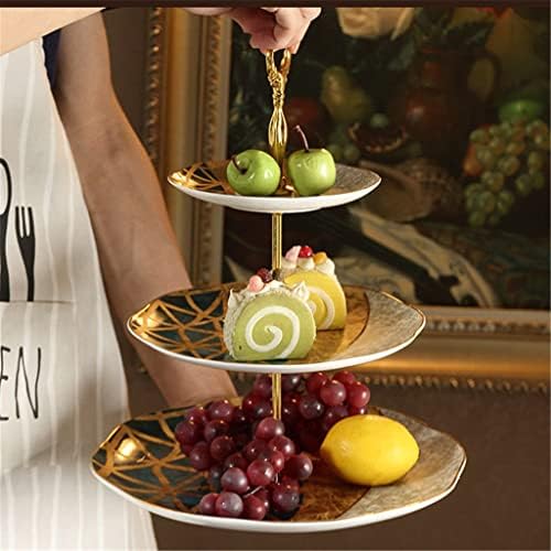 WJCCY Kínai porcelán, Délutáni Tea, Snack-Állvány háromszintű Desszertet is, a Kreatív Snack Lemez Európai stílusú gyümölcstál Torta Állvány