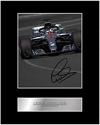 ikonikus kép Lewis Hamilton Alá Szerelt fényképek Megjelenítési Mercedes 18-19 Dedikált Ajándék Kép Nyomtatás