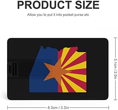 Arizona Állami Zászló Térkép USB Memory Stick Üzleti Flash-Meghajtók Kártya, Hitelkártya, bankkártya Alakú