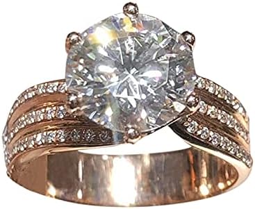 Yistu Divatos Gyűrű Női Esküvői Nők a Barátnőm A Menyasszony Gyűrű Különleges Eljegyzési Gyűrű, Ékszerek, Gyűrűk Kő Gyűrűk (Arany,