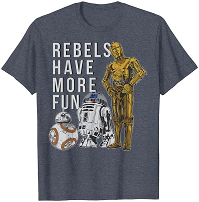 Star Wars Utolsó Jedi Droidok Lázadók Több Móka, Arany T-Shirt-T-Shirt