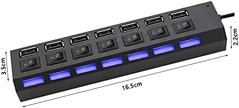 MBBJM USB-hálózati Adapter 7 Port Több Bővítő 2.0, USB Hub, a Switch a PC Multi-Interfész (Szín : D)