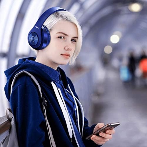 TUINYO Bluetooth Fejhallgató Vezeték nélküli, Át Fül Vezeték nélküli Sztereó Fejhallgató 40H a Játéknak a mély, Puha Memória-Fehérje