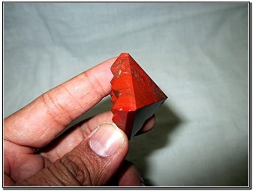Új Gyönyörű Vörös Jáspis Lemúria Csakra Piramis Drágakő Gyógyító Vastu Reiki Csakra Kiegyensúlyozó Vésett Piramis Jó Kocka Brazil