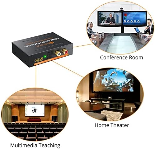 Neoteck 1080P HDMI Audio Elszívó, HDMI-HDMI + Optikai TOSLINK SPDIF + Analóg RCA L/R Sztereó Audio Video Splitter Adapter