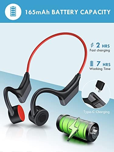 Tonfarb csontvezetéses Fejhallgató, Nyitott Fül Bluetooth 5.0 Sport Fejhallgató, Mikrofon, IP55 Vízálló, valamint Sweatproof Könnyű Vezeték