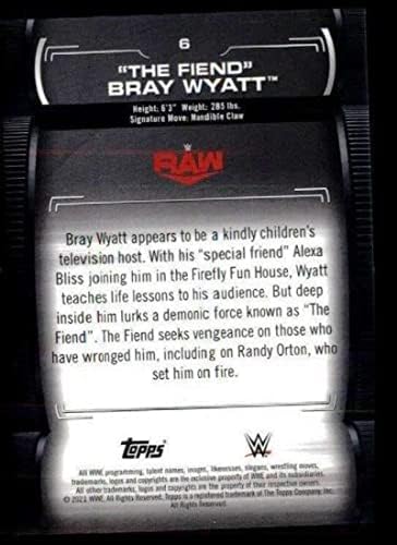 2021 Topps WWE Vitathatatlan 6 Az Ördög Bray Wyatt Birkózás Trading Card