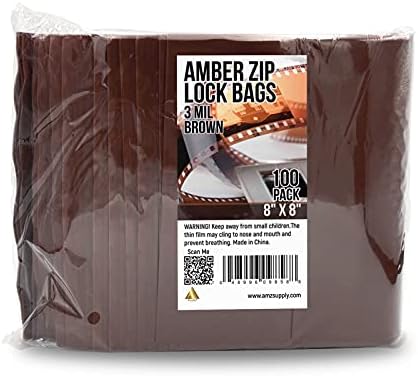 APQ Amber Zip Csomagokat 8 x 8 Hüvelyk, Poli Zip Csomagokat a Tárhely 100-as Csomag, Tartós Visszazárható Poli Táskák, 8x8,