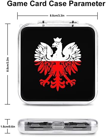 Lengyelország Zászló Lengyel Sas Játék Kártya Esetben Nehéz Védelmi Szervező Box Nintendo Kapcsoló (12 Slot Tiszta Shell)