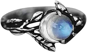 Yistu Cheaps Gyűrűk Nők Égi Gyűrű, Arany Gally Hold Gyűrű Geometriai Mintás Gyűrű, Ékszerek (Ezüst, 6)