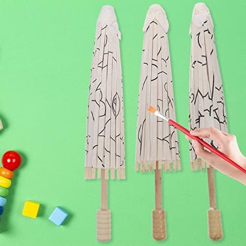NUOBESTY Gyerekek Oktatási Játékok 3pcs Üres Papír Napernyő Klasszikus Retro Stílusú Kis-Ázsiai Papír Esernyő DIY Kezét Festmény