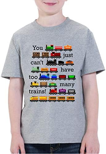 Waldeal Fiúk, Túl Sok A Vonatok Rövid Ujjú T-Shirt Gyerekek Graphic Tee Kisgyermek