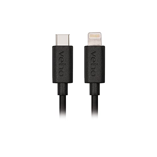 Veho Kavicsos USB-C™ a Villám Díj Fordította: 20CM Kábel | Mpi-Lightning Kábel (A-Hitelesített) | Fekete | 1.0 m / 3.3 ft