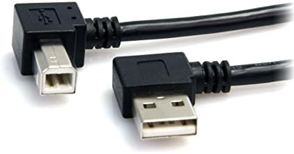 StarTech.com 91cm (3 ft.) / 91cm derékszögben B derékszögű USB Kábel - 0.91 m, derékszögű, USB 2.0 - 1x USB, 1x USB-B - Fekete (USB2HAB2RA3)