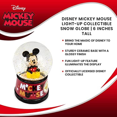 Disney Mickey Egér Fény-Fel Hógömb Kavargó Csillogó bemutató Darab Dekoráció | lakberendezés Gyerek Szoba Essentials | Értékes Emlék,
