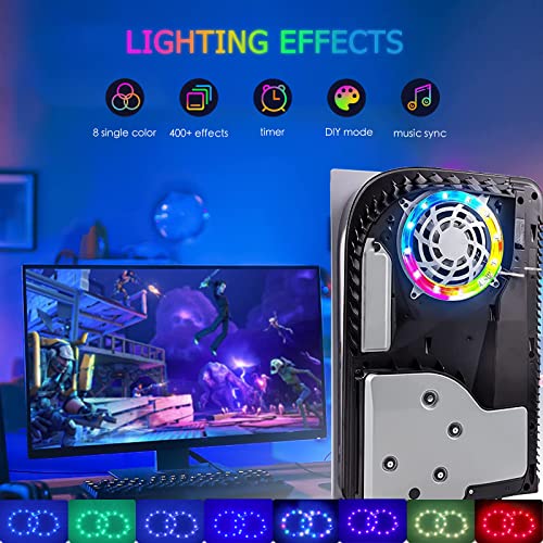 RGB LED Fény PS5 DOBEWINGDELOU 8 Színben 400 Hatások Zene Szinkronizálása a Szín Változó Fények Playstation 5 Konzol 5050 RGB