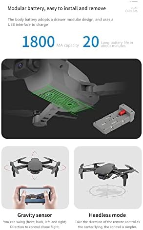 STSEEACE GPS Drón 4K Dual Kamera Felnőttek - RC Quadcopter Automatikus Visszatérés, Útpont Repülni, Magasság tart, 40 Perc Repülés