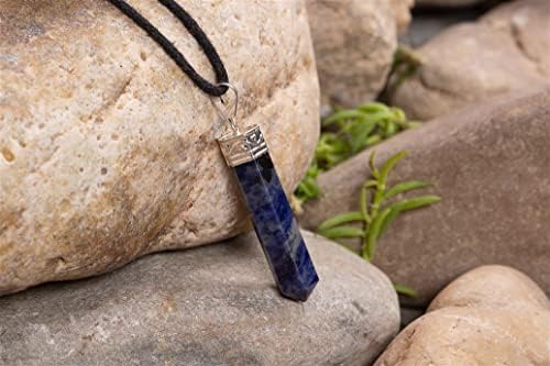 WEFORSHE Természetes Lapis Lazuli Kristály Gyógyító Medál -Pozitív Energia, a Meditáció, Az Intuíció Hatodik Érzéke, Harmónia, Egyensúly,