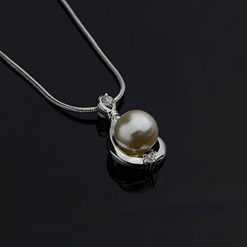 Panwa Ékszerek Joyería 925 de Plata de Ley colgante Gallér de perlas de Cristal Cadena