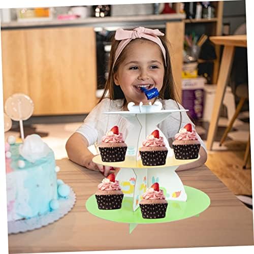 Yardwe Cupcake Állat Torta Torta Állvány Tálca Babyfood Dekoratív Tálca Ünnepi Muffin Állvány Cupcake-Torony Állvány Candy Z Állni A