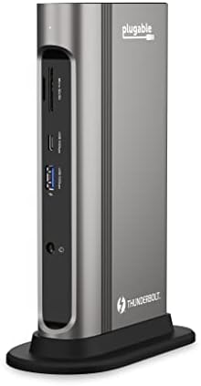 Plugable 14-in-1 USB-C Thunderbolt Dokkoló - 40Gbps a 96W Töltés, Kompatibilis a Mac, Windows, 2X HDMI 2.0, valamint DisplayPort,