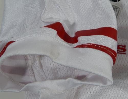 2009-ben a San Francisco 49ers Üres Játék Kiadott Fehér Jersey Reebok 40 DP24098 - Aláíratlan NFL Játék Használt Mezek