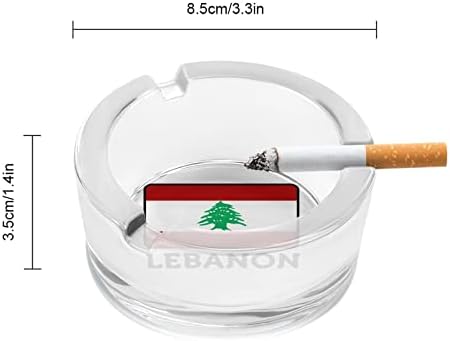 Zászló Libanon Üveg Hamutartó a Cigaretta Szélálló Kuka Nyomtatott Díszes hamutartót a Home Office Patio Hotel Használata