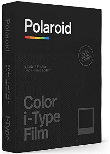 Polaroid Színes Film az i-Típus - Fekete Keret (8 Kitettségek) + Fekete Album Tartja 32 Fotók + Ruhával