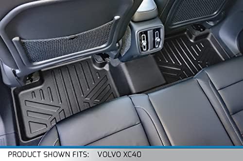 SMARTLINER Egyéni Illeszkedik Minden Időjárási 2 Sor Fekete Szőnyeg Bélés Készlet Kompatibilis 2019-2022 Volvo XC40