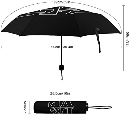 Imádom a Hokit Utazási Esernyő Hordozható Szélálló Összecsukható Esernyő Eső Auto nyit-zár