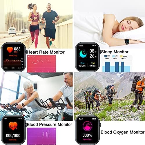 Smart Óra,Fitness Tracker Heart Rate Monitor, a Vérnyomás, a Vér Oxigén Nyomkövető 1.83 Hüvelykes HD Érintőképernyő Tevékenység