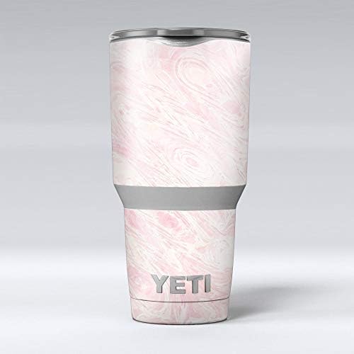 Design Skinz Rózsaszín Lap Márvány Felületen V43 - Bőr Matrica Vinil-Wrap Készlet Kompatibilis A Yeti Rambler Hűvösebb Pohár Csésze