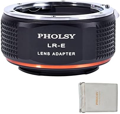 PHOLSY bajonett Adapter Kompatibilis a Leica R Objektív-E a Mount Fényképezőgép Kompatibilis Sony a1 a9ii a7S iii/ii a7R v/iv./iii./ii. a7C