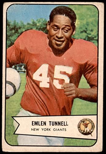 1954 Bowman 102 LL Emlen Tunnell New York Giants-FB (Foci Kártya) FAIR Óriások-FB Iowa/Toledo