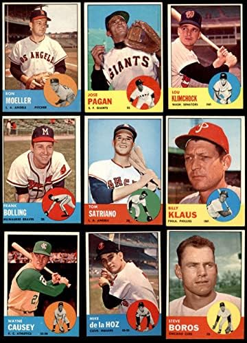 1963 Topps Baseball Magas Száma Teljes Készlet (Baseball Szett) EX+