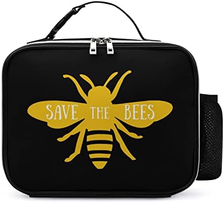 Mentsd meg A Méhek Újrafelhasználható Ebéd Bag Szigetelt Étkezés Doboz Freezable Tote Tok a Nők a Férfiak számára, Irodai Munka