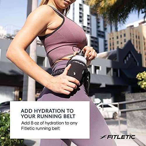 Fitletic 8 unciás Sport Víz Üveg Tok rögzíthető csatlakozó hogy Övek. Nem-Harap Kap Gyors Hidratálás a Napi Futás, Maraton, Triatlon, Ironman