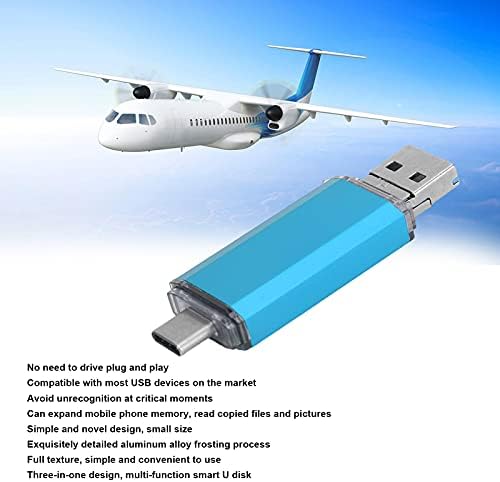 USB-Meghajtó, Usb3.0, Három-az-egyben Kék Alumínium Ötvözet nagysebességű U Lemez,16 GB/32 GB/64 GB/128/256 gb-os Számítógép,