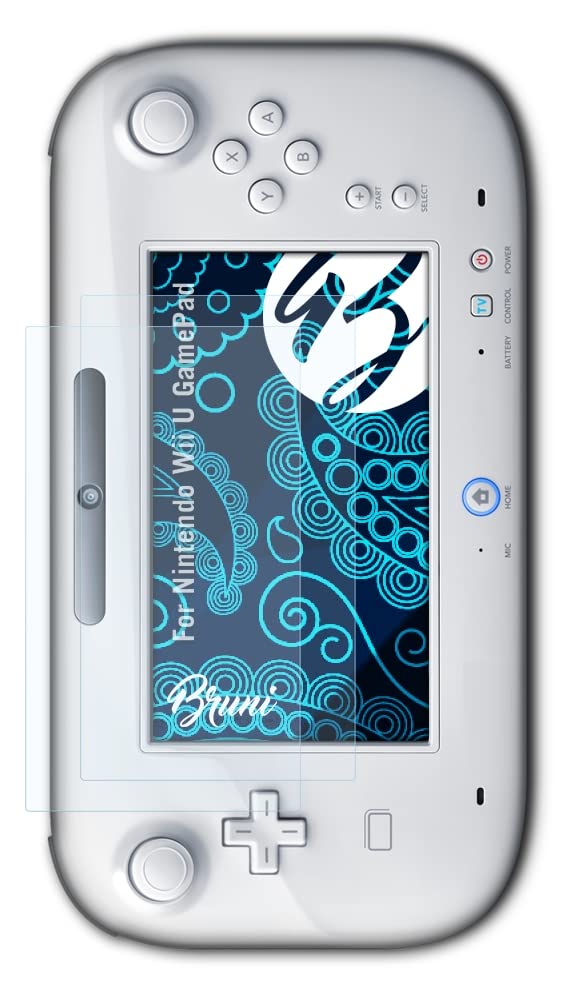 Bruni képernyővédő fólia kompatibilis a Nintendo Wii U GamePad Védő Fólia, crystal clear Védő Fólia (2X)
