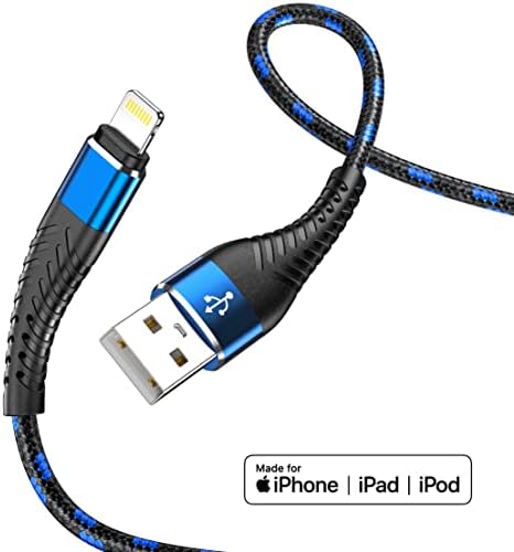 3Packs 6FT Világítás Kábel [Apple Mpi Hitelesített] iPhone Töltő Kábel Nylon Fonott USB-Kompatibilis az Apple Töltő,iPhone 13 12