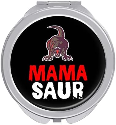 Mama Saur Aranyos Kompakt Smink Tükör Utazási Hordozható Kétoldalas Nagyítás Összecsukható Kerek Tükör